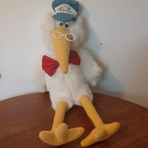 Vtg 1989 Vlasic Pickle Stork 24" Large Plush Stuffed Toy Bird Advertising Promo